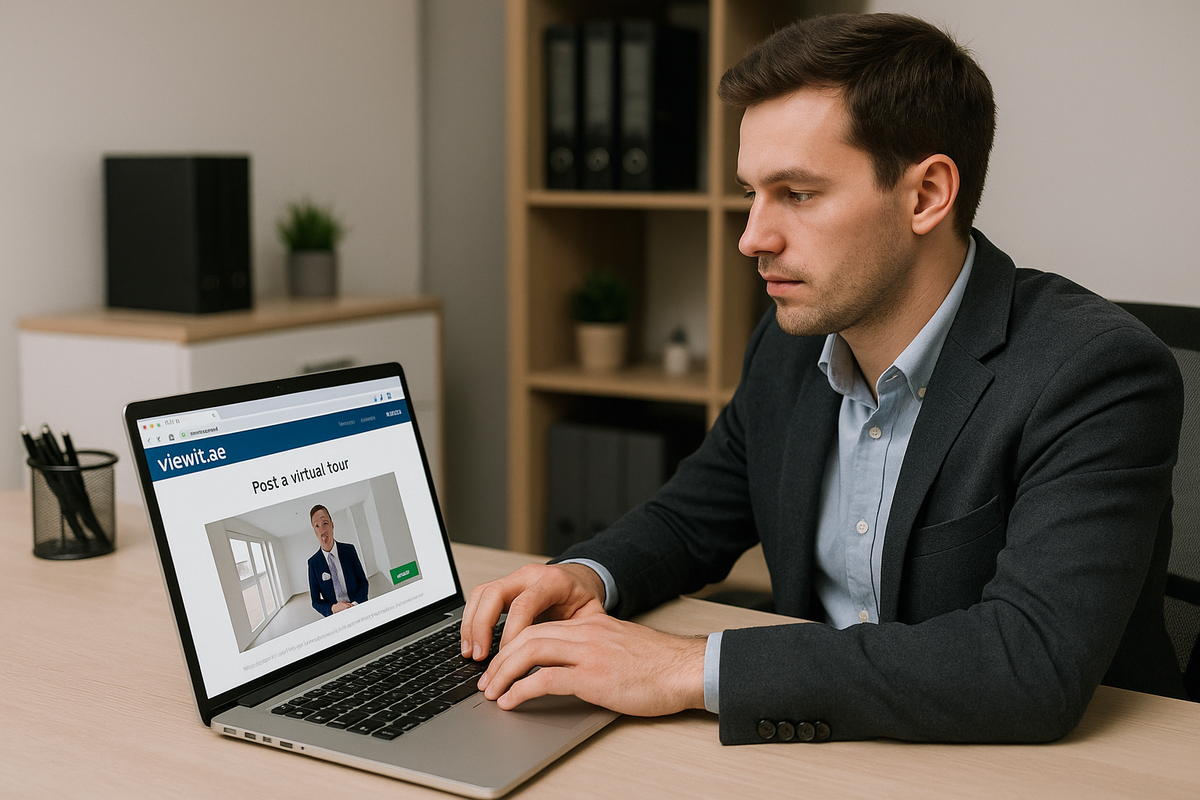 An agent post a video of himself on viewit.ae