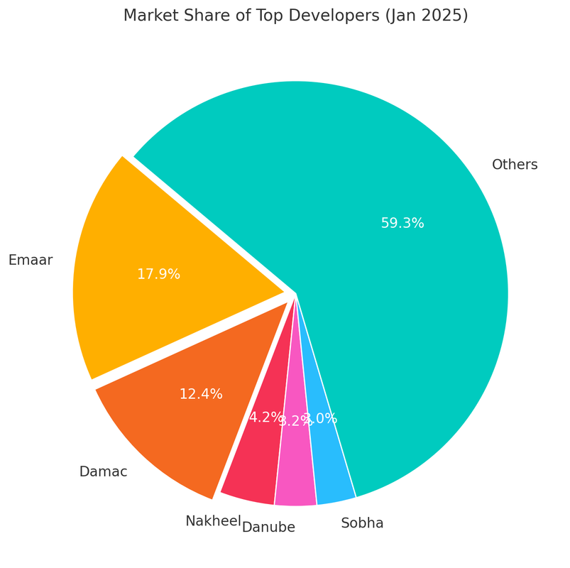Developer market share January 2025