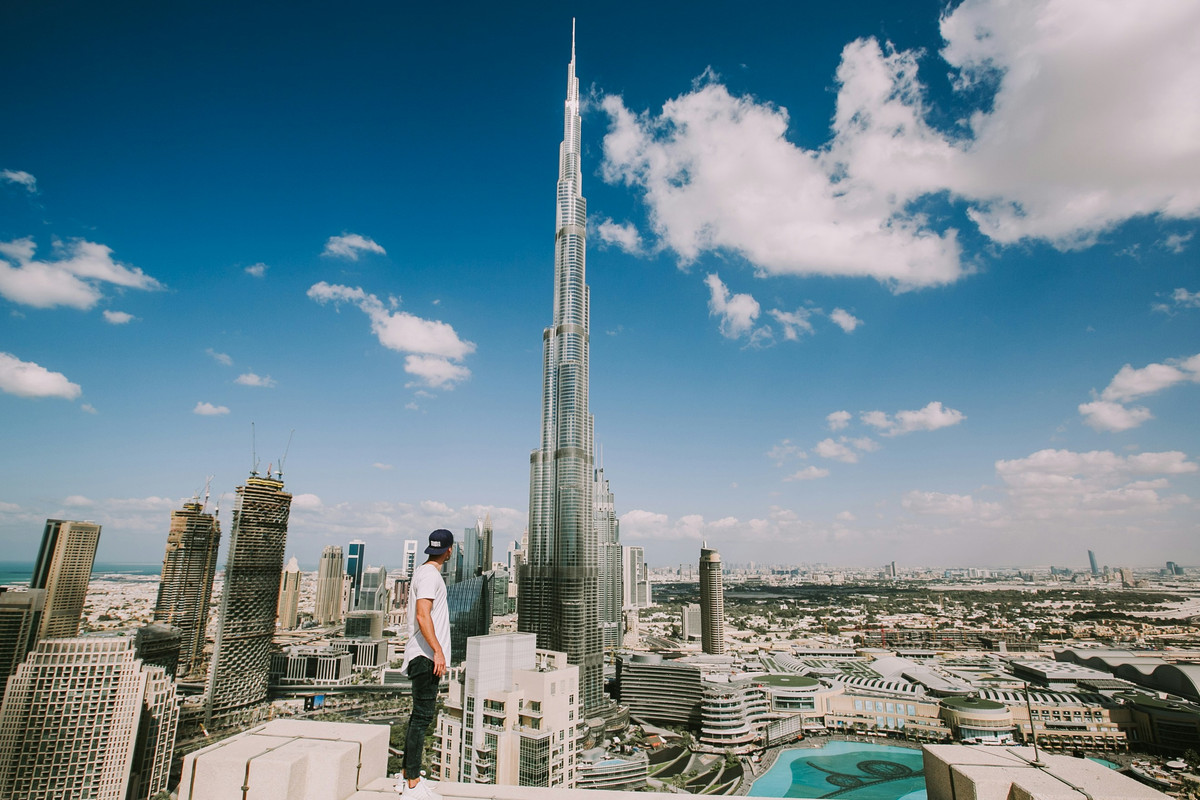 A view of Downtown dubai with Burj Khalifa